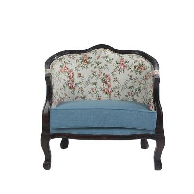 China Velvet fashion printing cafe chair leisure chair furniture solid wood soft leather sofa. for sale