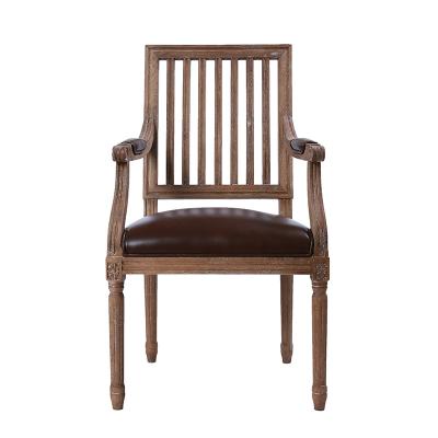 China New fashionable and simple stable solid wood chair indoor solid wood armchair simple design dining chair for sale for sale