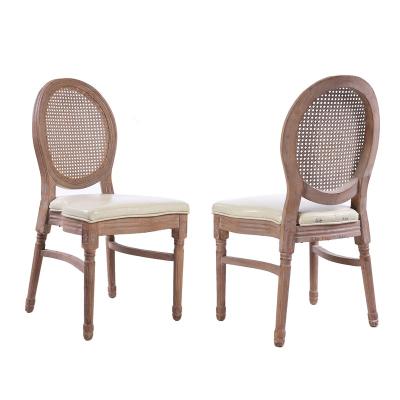 China Stable Luxury Delicacy Wood Stack Chair Wood Dining Chair Fabric Leather Chair For Dining Room Wedding for sale