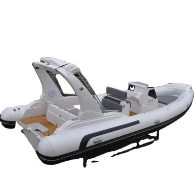 China Firbergalss Liya 7.5m China hypalon sport rib boat fiberglass hull for sale