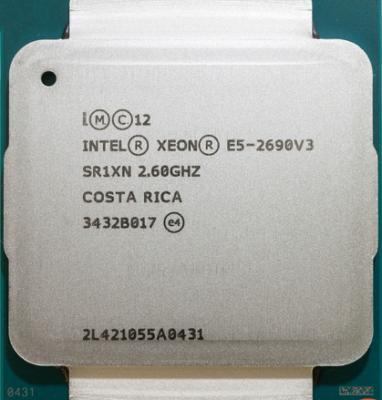 China Intel Xeon 2.8Ghz E5 - 2690 V3 / Intel Xeon E5 2600 v3 SR1XN 30MB L2 Cache for sale