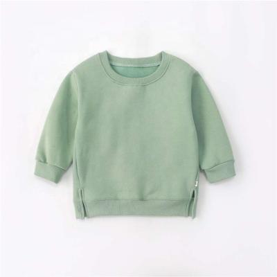 China Sustainable Candy Color Boys Girls Tops Kids Clothes Sweatshirts Toddler Kids Crop Pullover for sale