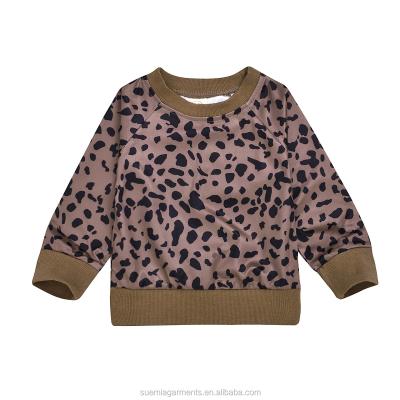 China Regular Custom Made Infant Toddler Baby Boy Girl Crewneck Leopard Sweatshirts for sale