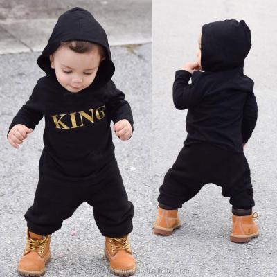 China Casual Boys KING Hoodies Jogger Pant Kids Casual LIL Set Autumn Fall Spring Boys Outfit for sale