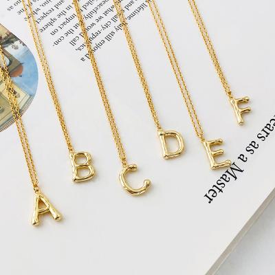 China S925 Sterling Silver CLASSIC Letter Family Name Alphabet Pinyin Clavicle Chain Customization Pendant Creative Jewelry for sale