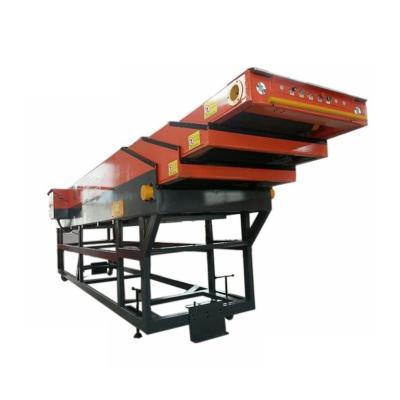 China Movable Shuangqi-Fire Resistant Belt Conveyor Telescopic Climbing Slated Loading Conveyor for sale