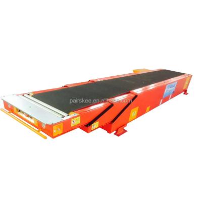 China Fire Resistant 3 Section 12 Meters Belt Conveyor For Truck Loading Unloading Conveyor Belts Machine for sale