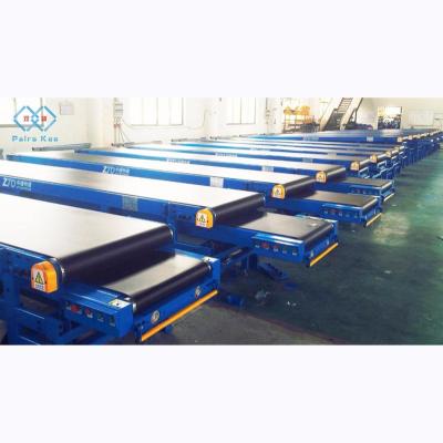 China Shuangqi Fire Resistant Drawer Belt Conveyor Loading Unloading Box Carton Bags On Tuck / Container Transfer Conveyor Material Transport Steel for sale