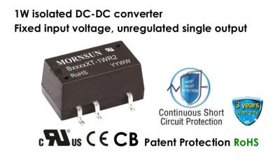 China el alto voltaje 1W aisló de salida única dual fijo no regulado del voltaje entrado del convertidor de DC DC en venta