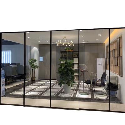 China Hot Selling Aluminum Sliding Door Etc Sliding Doors automatic double narrow tempered glass frame for sale