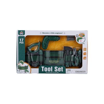 China MODEL TOY Hot Sell Pretend Play Boy Games Pretend To Play Electric Drill Screwdriver Repair Kit Children's Toy Set Tools for sale