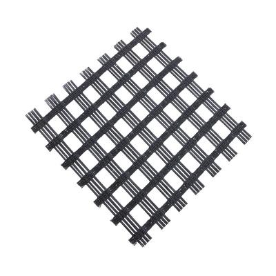 China High tensile main strength fiberglass geogrid 50/50kn 80/kn 100/100kn maker for road driveway for sale