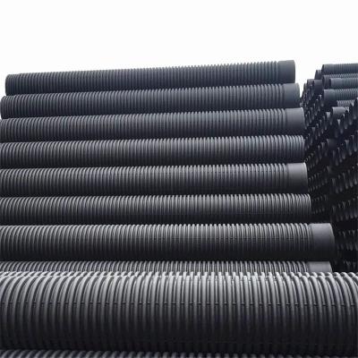 China 18 Inch Corrugated Culvert Pipe Corrosion Resistant Plastic HDPE Pipe 24 Inch Corrugated Drains for sale