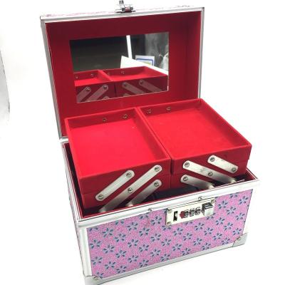 China Wholesale Popular Cheap Women Aluminum Cosmetic Makeup Case Eco - Friendly With Plastic Trays for sale