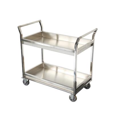 China Square Tube New Design Stainless Steel Trolley Custom Rolling Multifunctional Dining Trolley for sale