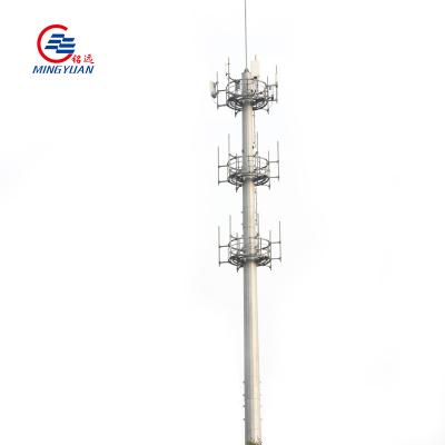 China Steel Hot Dip Galvanized Telescopic Telecommunication Tower Self Supported Tower for sale