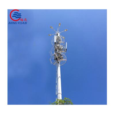 China GSM Steel Tower Galvanized Telecommunication Pole Mobile Phone Tower for sale