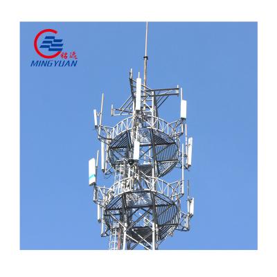 China Galvanized Steel Telecommunication Tower New Designed Single Pole Telecommunication Tower for sale