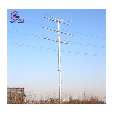 China Electric Power Transmission Hot Dip Galvanized Electric Power Steel Metal Poles For Power Distribution for sale