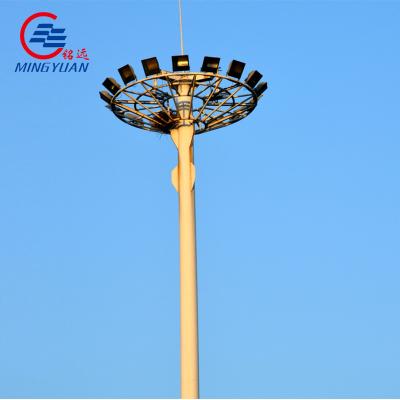 China Square Led Flood Lighting Steel High Mast GI Pole Manufacturer for sale