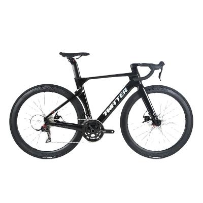 China Zhute R10 Full Carbon Fiber Disc Brake Carbon Fiber Road Bicycle 22 Variable Speed ​​Tracking 50mm Carbon Wheel Internal Racing Bicycle for sale