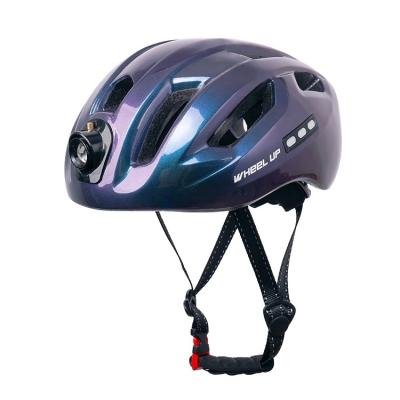 China Double Head Side Protection Safety Bicycle Rear Warning Helmet With Lights Shock Absorption Coating Helmet Road Cycling Bike for sale