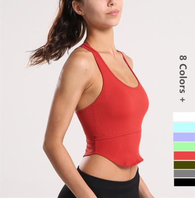 China New Arrivals Shockproof Sports Bra Breathable Push Up Design Breathable High Impact Yoga Vest Workout Sports Bra For Running Training for sale