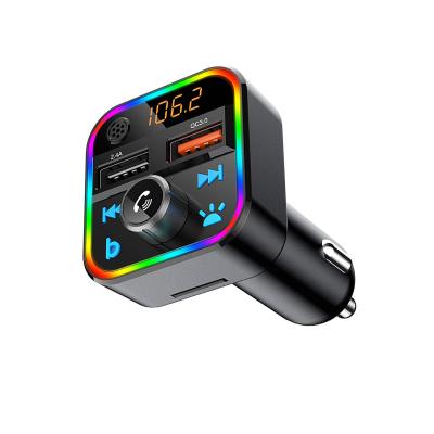 China Large MIC Lamp Switch Button Air Intake Kit Handsfree Car FM Transmitter with Dual USB Car MP3 Player Car Charger for sale