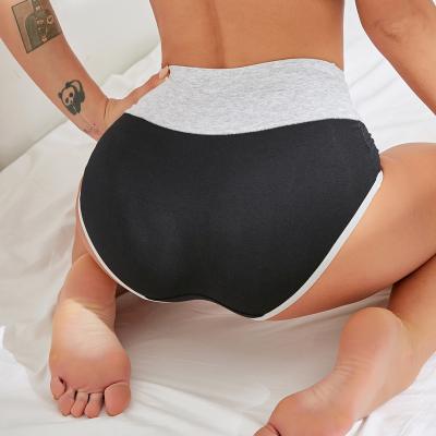 China New Arrival Designer Panties Antibacterial Comfortable Cotton Women High Waist Black Belt Panties for sale