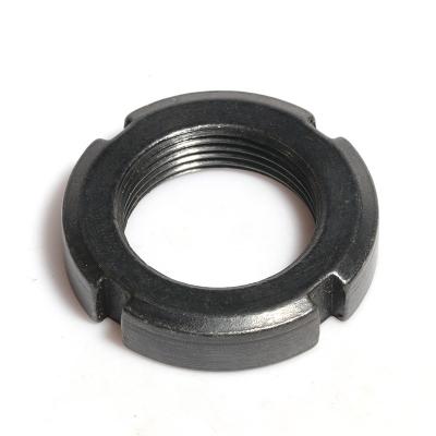 China Custom heavy industry carbon steel gb812 Din981 medium bearing locking nuts self locking nut for sale