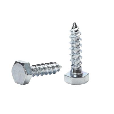 China Euro din571 ANSI b18.2.1stainless steel exterior hex hexagon head wood screw for wood for sale