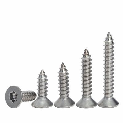 China Stainless Steel 4x50mm 5x70 t25 125 Flat Star Screw Torx Drive Countersunk Chipboard Screws For Wood for sale