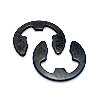 China Metallic Black Split Ring Fasteners E Lock Type Clips Circlips Retaining Rings Seal for sale