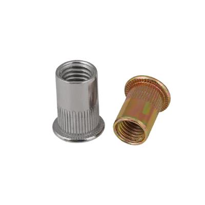 China Heavy Industry Iron Wire Kit Socket Coupling 150pcs Heat Vertical Stripe Rivet Steel Rivet Flat Nut for sale