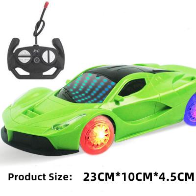 China Cheap shinning four-way sports car rc model rc car 1:18 scale toys car cheap tire 3D light effect radio control model for sale