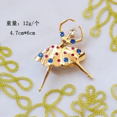 China The Other Dancing Girl Brooch Sweater Coat Accessories Pin Figure Ballet Girl Brooch Personality Fashion Brooch for sale