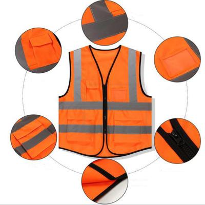 China FLASH Reflective LED Safety Vest With Pockets And Zipper For Construction for sale