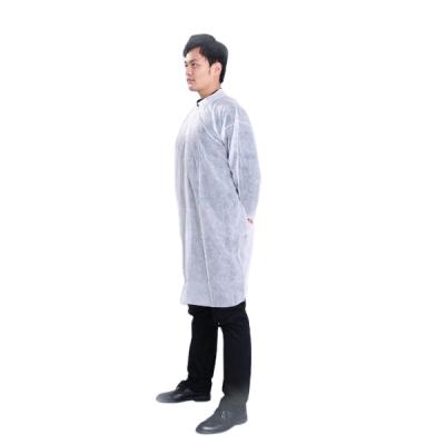 China Cleanroom Free Size Factory PP Or SMS Lab Coat Waterproof Non Woven Disposable Lab Coat for sale