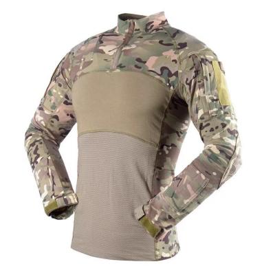 China Anti Static Tactical Gear Camouflage Colors Tactical Combat Knitted Long Sleeve Frog Shirt for sale