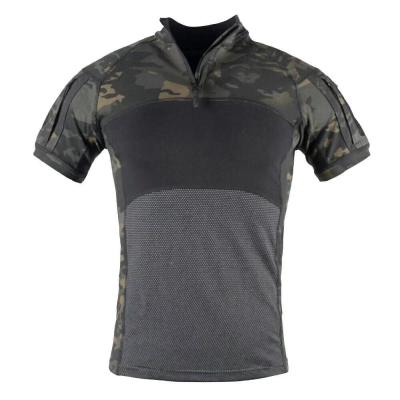 China Outdoor Camping Military Uniform Men Hiking Breathable T-shirt Camouflage Military Tactical T-shirt T-shirt for sale