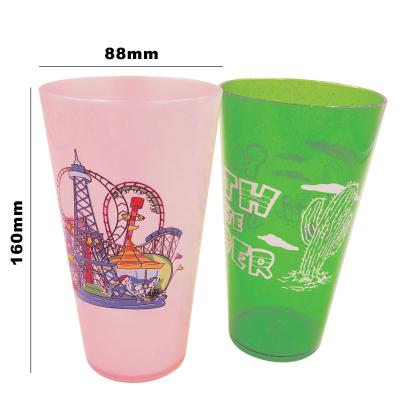 China Custom Clear Plastic Tumbler Coffee Mug Tooth Tumbler Wine Tumbler 16oz Country Logo Tumbler Cup Souvenir Tall For Gifts Give Away for sale