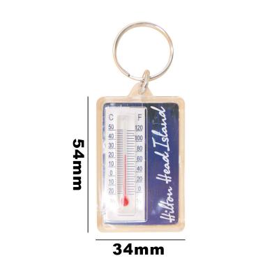 China Custom Acrylic Thermometer Key Chain Eco - Friendly Personalized Design Key Chain Keepsake Gift Give Away for sale