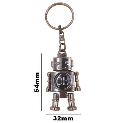 China Custom Metal Wholesale Robot Key Chain Mobile Gift Toy Movable Keychain For Souvenir for sale