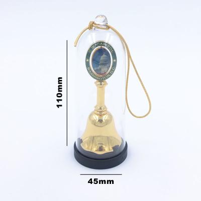 China Custom Oval Wedding Dinner Bells Keepsake Metal Hand Spinner Hand Bell Calling Bell Logo Handle Picture Handle Gift Table Decor Wedding Dinner Bells for sale