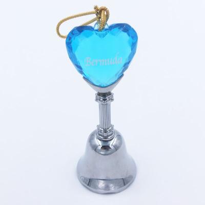 China Wedding Dinner Bells Custom 3D Heart Pattern Heart Pattern Hand Bell Calling Bell Image Logo Handle Souvenir Gift Table Decor Wedding Dinner Bells for sale