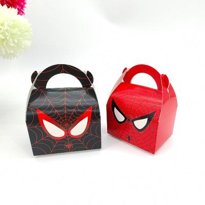 China Recyclable Comics Hero Cup Cake Cookie Paper Themed Gift Packaging Box For Kids Party Sweet Gift Box for sale