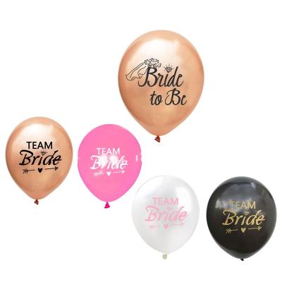 China Latex balloon 12 inch Team Bride To Be Wedding latex balloon balloons for wedding party decoration home balloons for sale