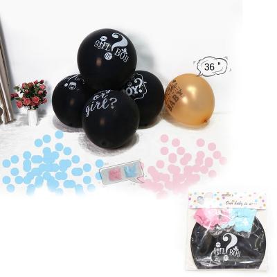 China Latex Balloon 36 Inch Boy or Girl Balloon Latex Confetti Gender Reveal Balloons Set for Gender Reveal Party Decoration Balloons for sale