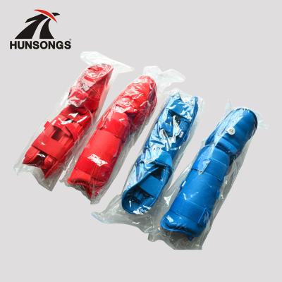 China Safety Importers Best Selling Blue Red PU EVA Foam Sponge Karate Shin Guard Wholesalers Chinese for sale