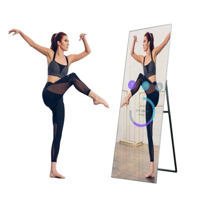 China Indoor Standing Fitness Assisting Smart Mirror Multifunctional Digital Signage And Advertising Player for sale